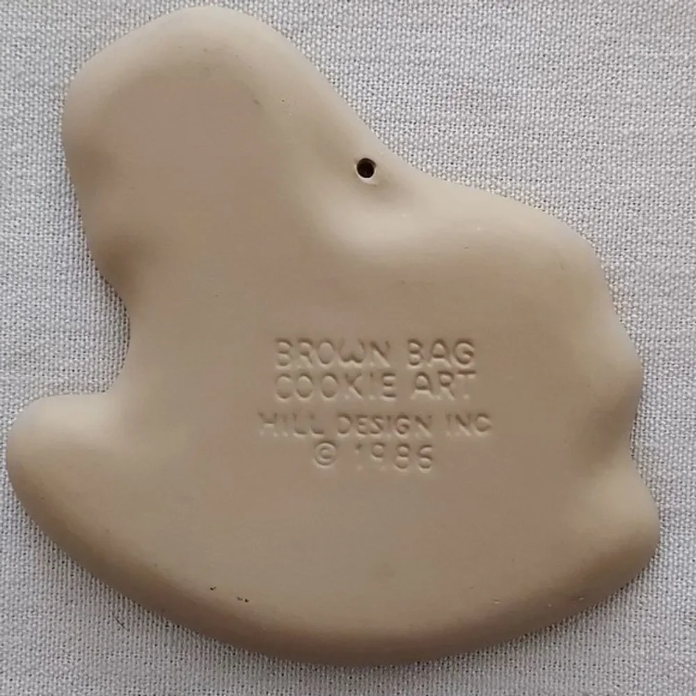 Vintage 1986‎ Brown Bag Cookie Art Rocking Horse Stoneware Mold Hill Design Inc